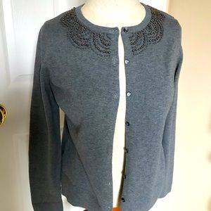 Ann Taylor Loft Beaded Cardigan